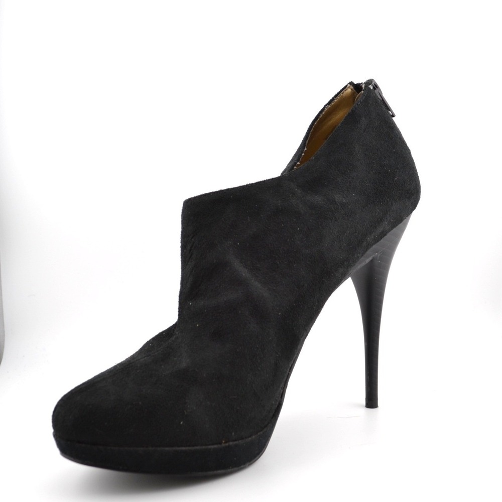 Michael Antonio Ankle Booties Evening Winter Black Suede Stiletto Heels Size 10